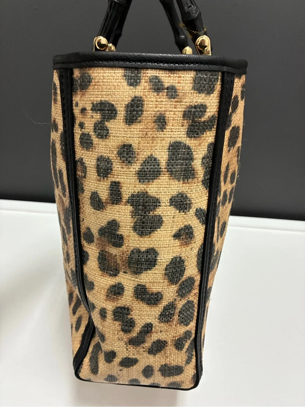 Lilly Pulitzer Leopard Print Tote Bag with Black Trim